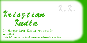 krisztian kudla business card